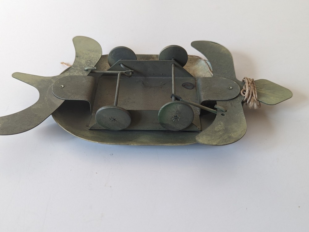 ***RARE*** Early Metal Pull Toy Walking Turtle Pete w/Original Box