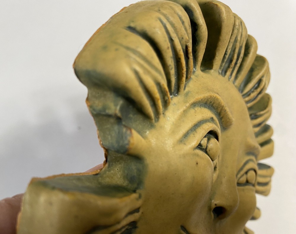 Sun Face Stoneware Tile by Gretchen Kramp *defect* See Photos & Description