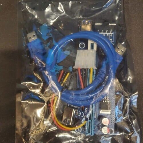 PCI-E 1x to 16x Powered USB3.0 GPU Riser Extender Adapter Card