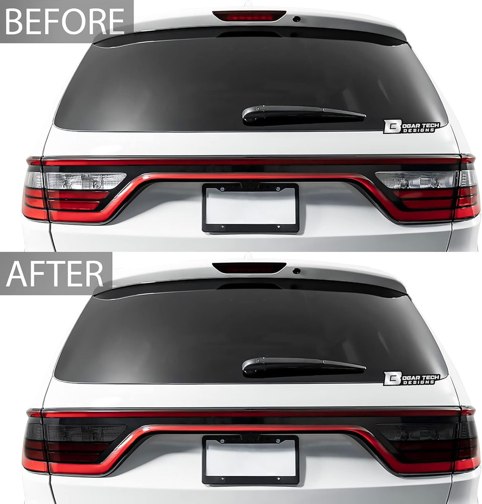 Tail Third Brake Light Tint Kit Compatible with Dodge Durango 2014-2020, Dark