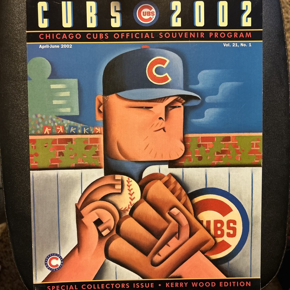 2002 Chicago Cubs Official Program April-Kerry Wood