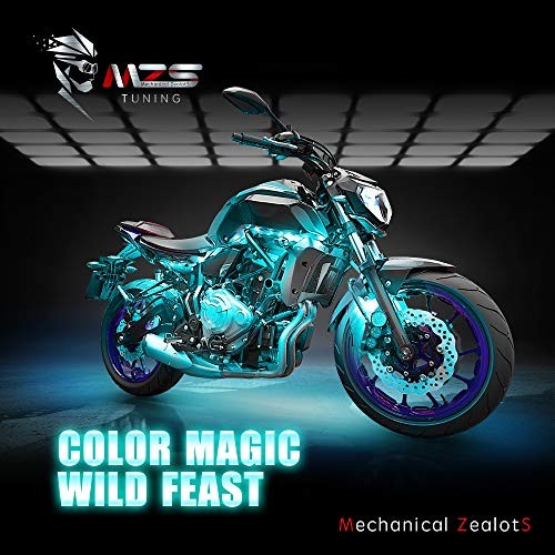 Motorcycle LED Light Kit Multi-Color Neon RGB Strips, Wireless Smart Remote