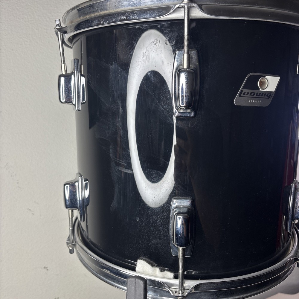 Ludwig Tom Drum Set FLAT BLACK 13x13