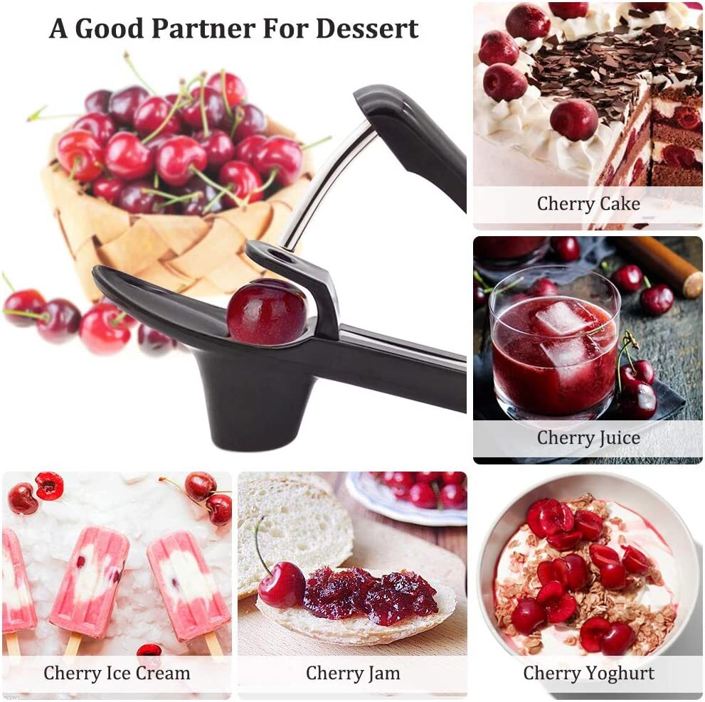 Cherry Pitter Tool , Olive Jujube Pitter Tool (Black)