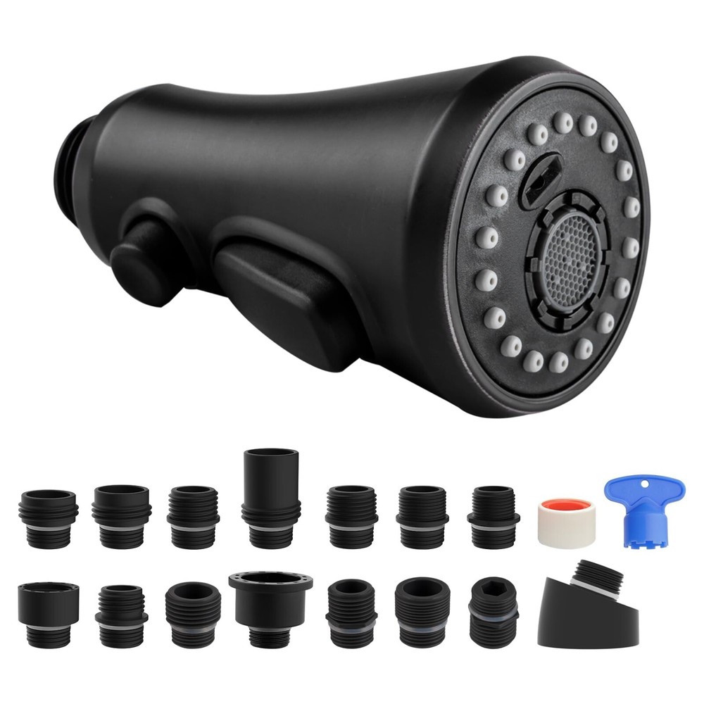 Kitchen Faucet Spray Head 3-Mode Pull Down Out Nozzle Sprayer Replacement Parts