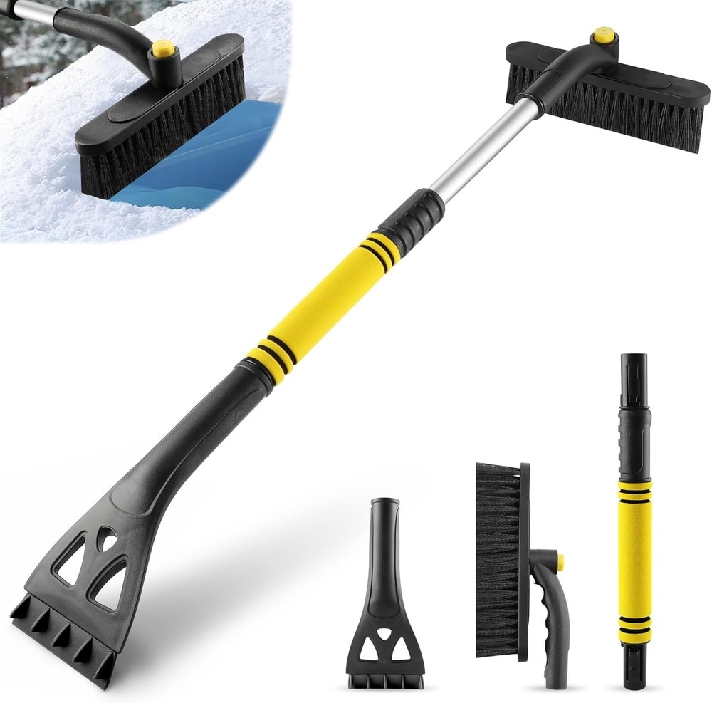 360° Rotating Ice Scraper & Snow Brush - 32" Extendable Design for All Vehicles