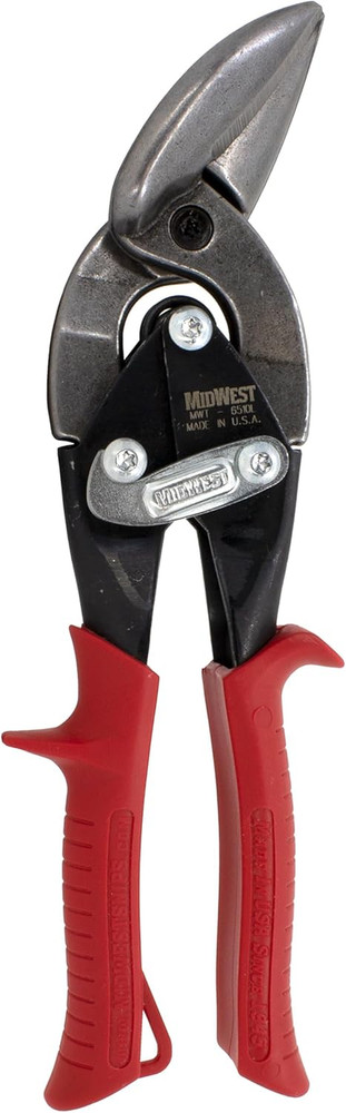 MIDWEST Tool and Cutlery Aviation Snip - Left Cut Offset Tin Cutting Shears Wit