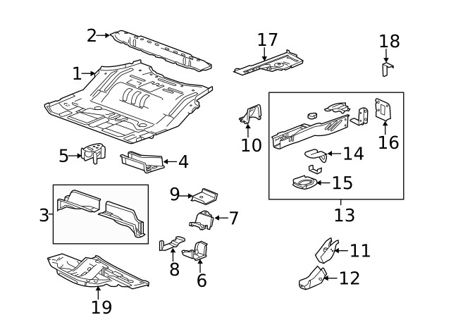 Genuine GM Driver Side Underbody Rear Side Rail 23484642
