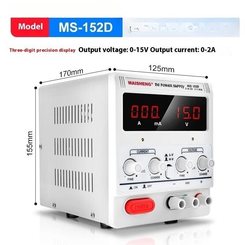 Adjustable Variable Power Supply 0-30V 0-20A Regulated Lab DC Bench Power LCD