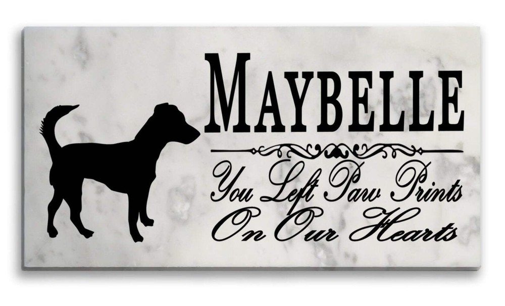 Jack Russell Memorial Stone - Custom Personalized Marble Grave Marker