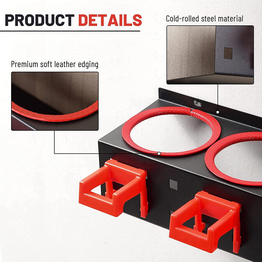 Salon Spray Bottle Storage Rack Holder Wall Rail Detailing Organizer 5 Hole US