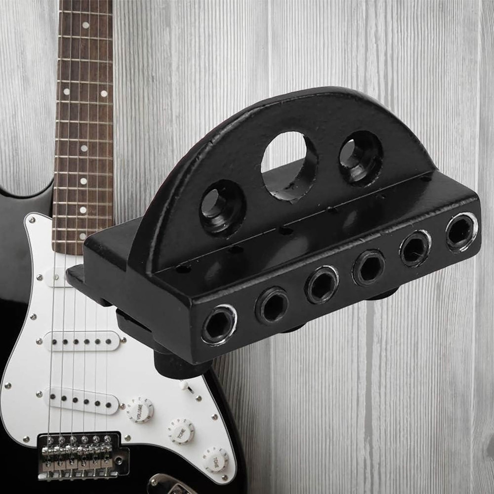 Black Zinc Alloy Locking Nut Replacement for Headless 6-String Guitar Models