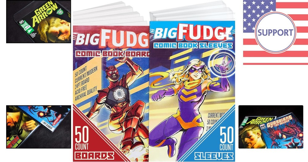 50-Piece Comic Book Protector Set - 7.25" x 10.5", Crystal-Clear Design