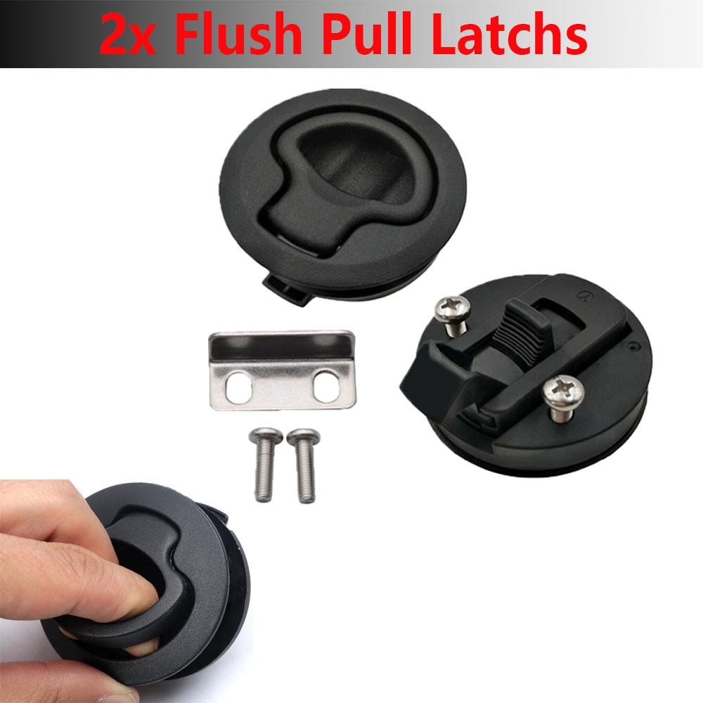 2" Round Hole Flush Pull Locker Hatch Latch Lift Handle Marine Boat Hardware