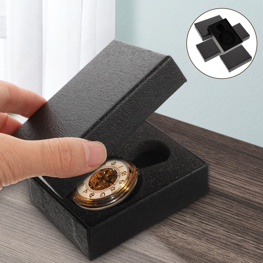 Pocket Watch Organizer Case 4-Piece Storage Box Set