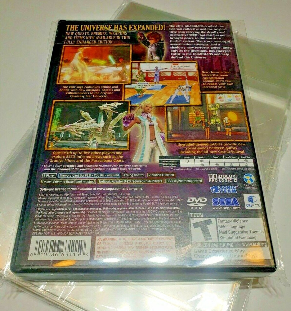 🔴Playstation 2 Soft Sleeve Case Protectors PS2 (100 Count)
