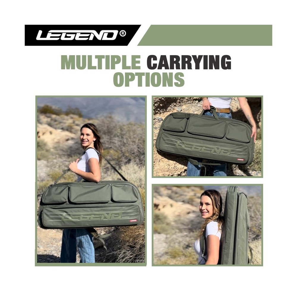 LEGEND Gamma Compound Bow Case - Premium Archery Protection Backpack with Sho...