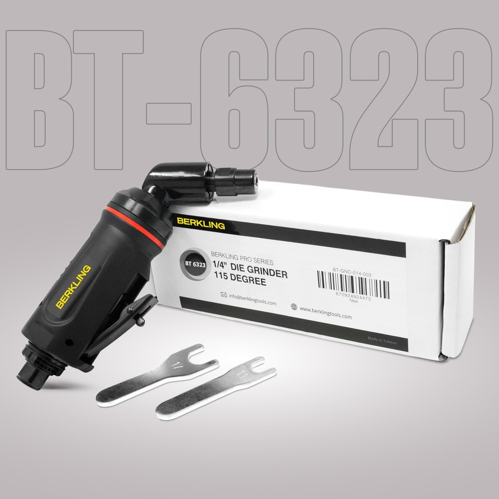 Berkling Tools 1/4 Air Die Grinder Professional Grade Heavy Duty with Variable S