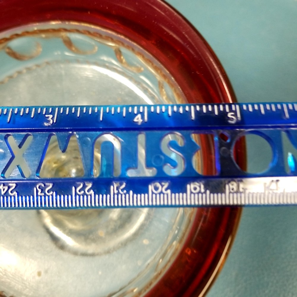 Colony Glass Ruby Crown & Thumbprint 5" Wedding Bowl