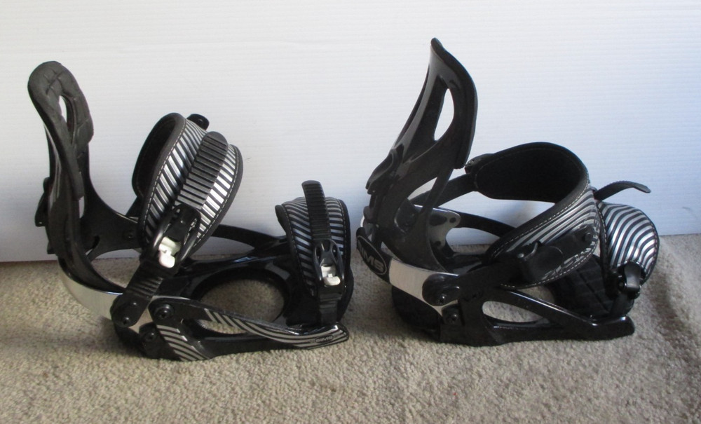 Sims Black/Gray Snowboard Bindings Size M/L