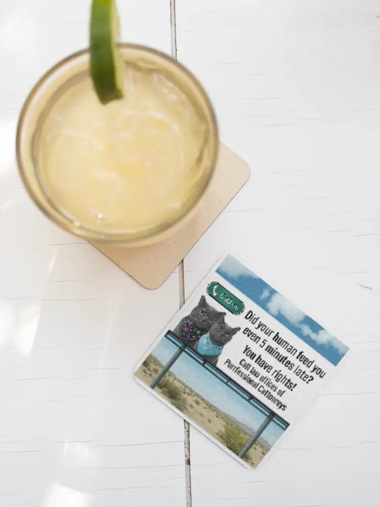 Handmade Coaster: Purrfessional Cattonreys