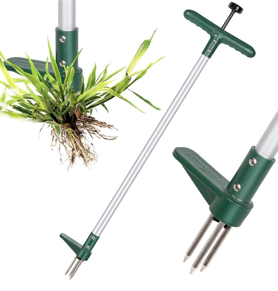 Walensee Weed Puller Stand Up Weeder Hand Tool Long Handle Garden Weeding Tool