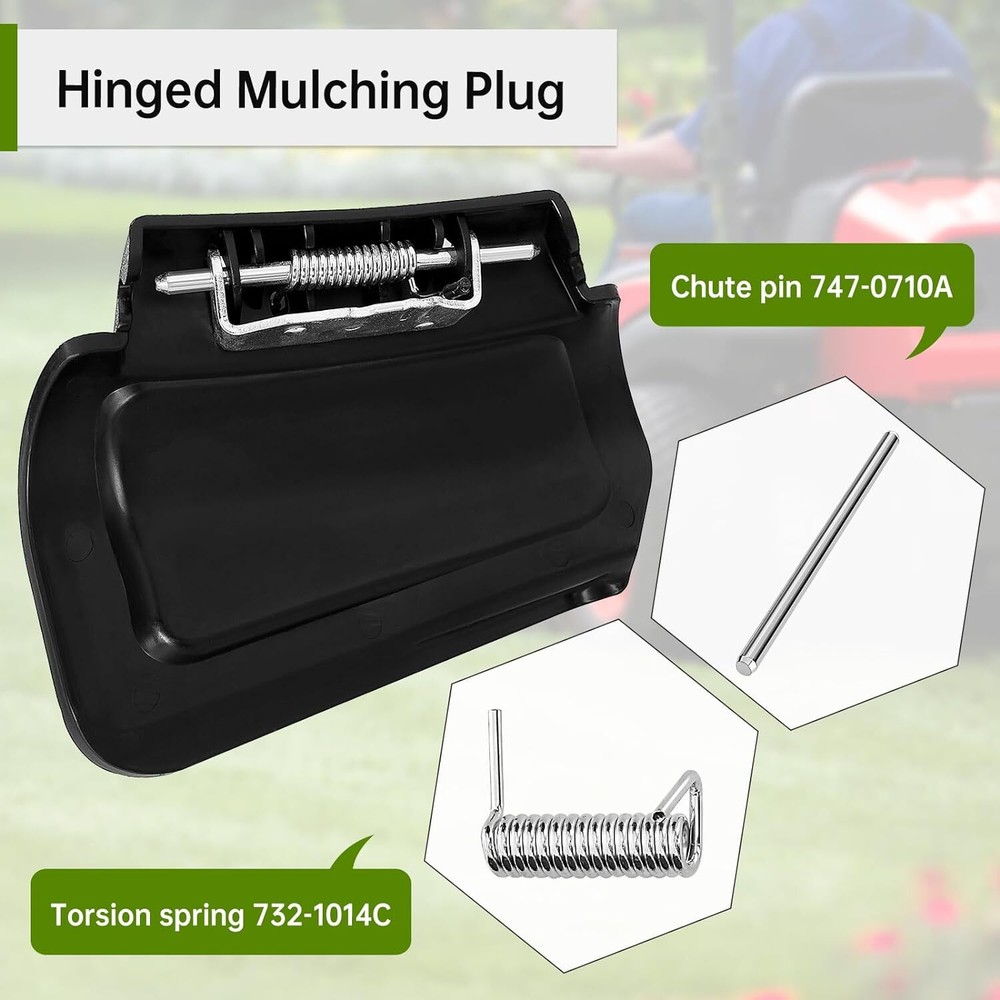 For MTD Hinged Mulching Plug Assembly Mulching Hin Plug 987-02516A