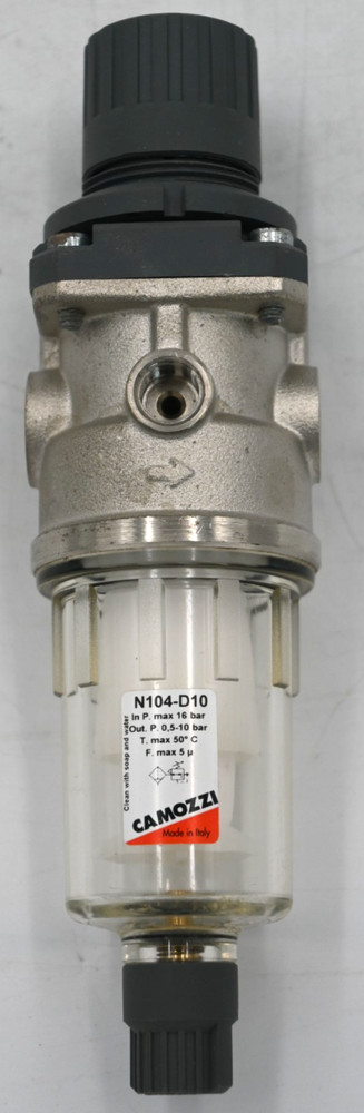 Camozzi N104-D10 Pneumatic Filter-Regulator Max 16 Bar