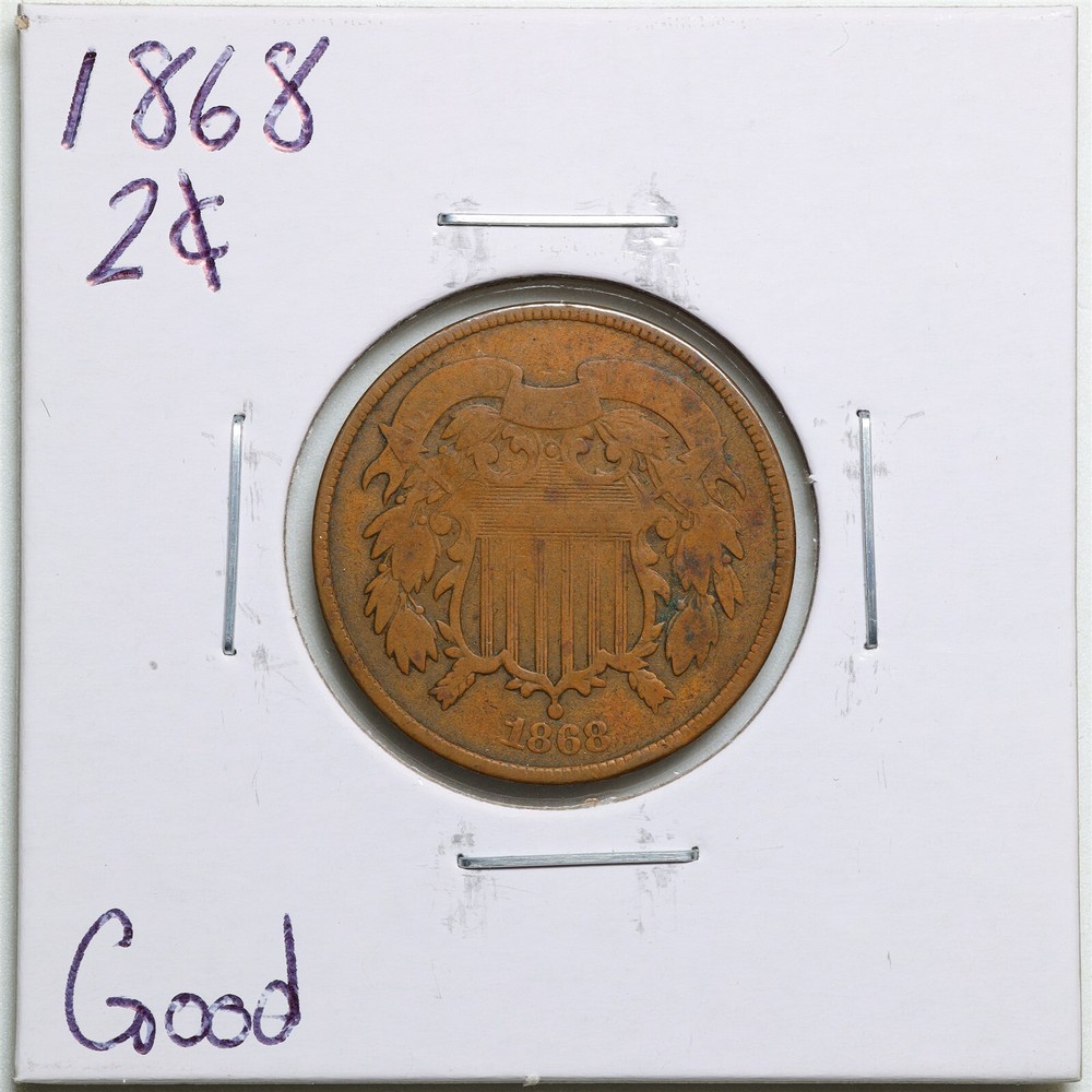 1868 2C Two Cent Piece in Good Condition #4199
