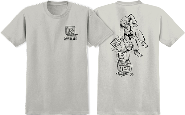 Anti Hero Skateboards I Hate Computers Ice Gray T-Shirt