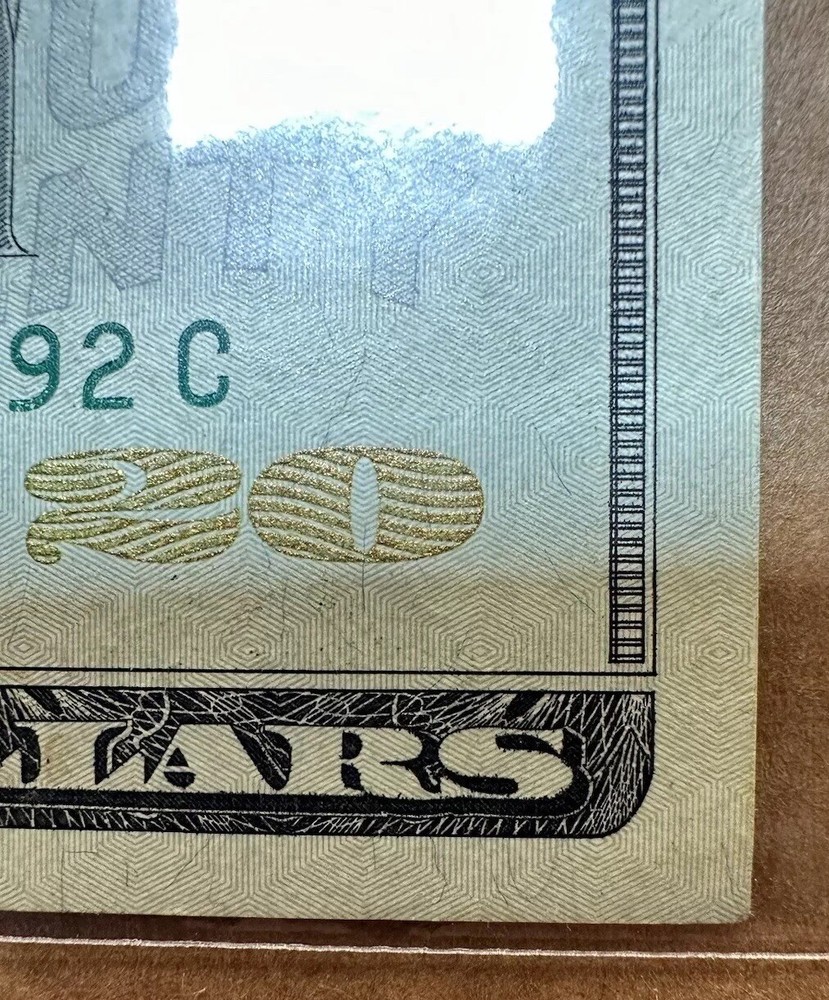 $20 BILL INK MARK ERROR RARE