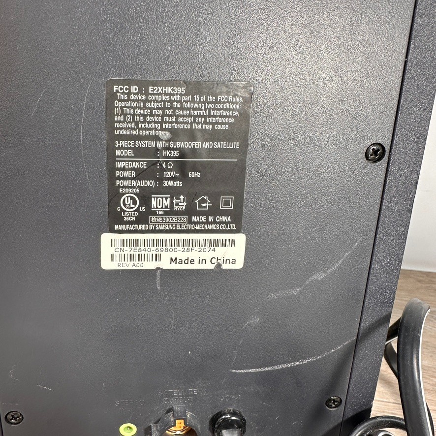 Harman Kardon 3-Pc System Speakers with Subwoofer, Satellite Computer Desktop