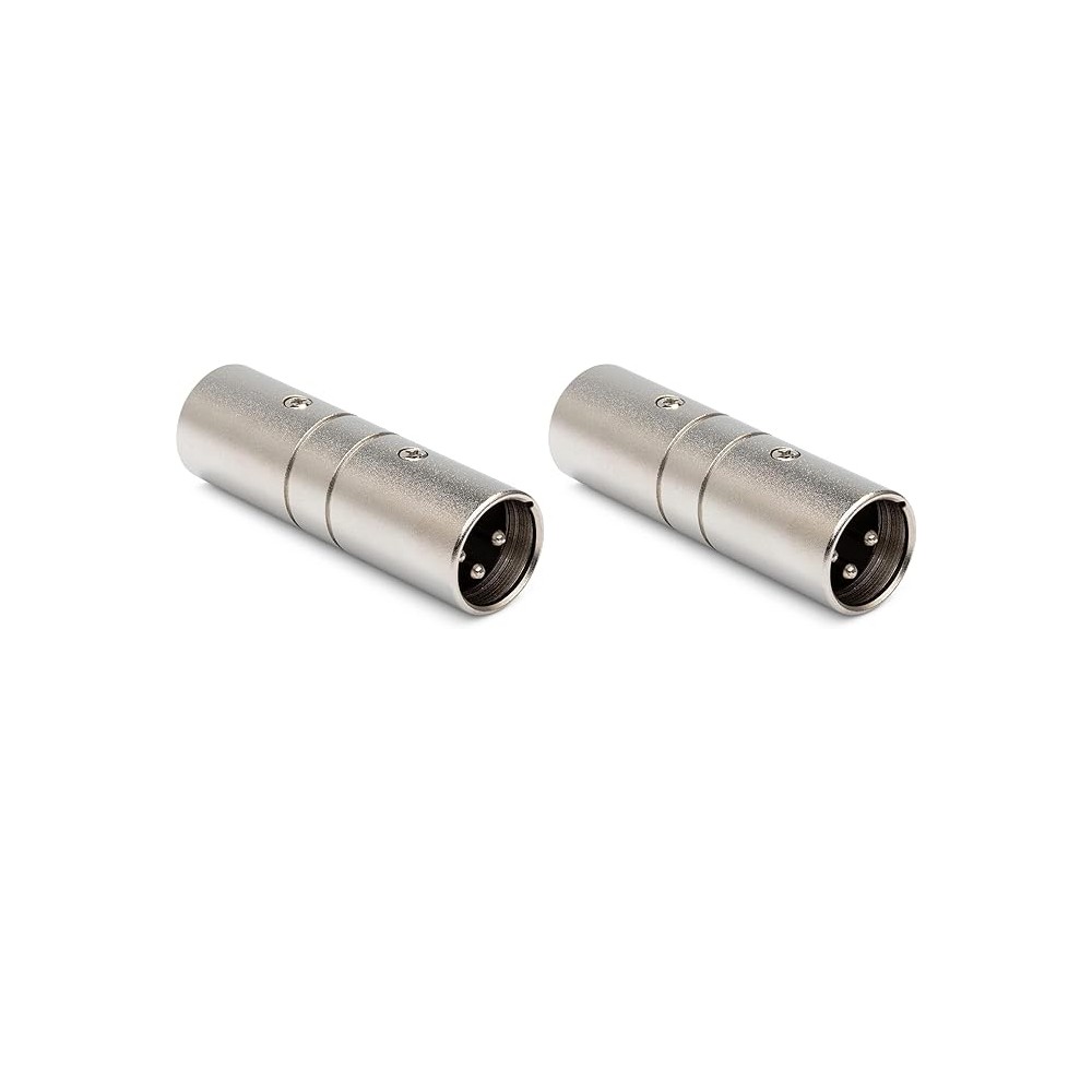 2 Pack Hosa Gender Changer XLR3M to Same