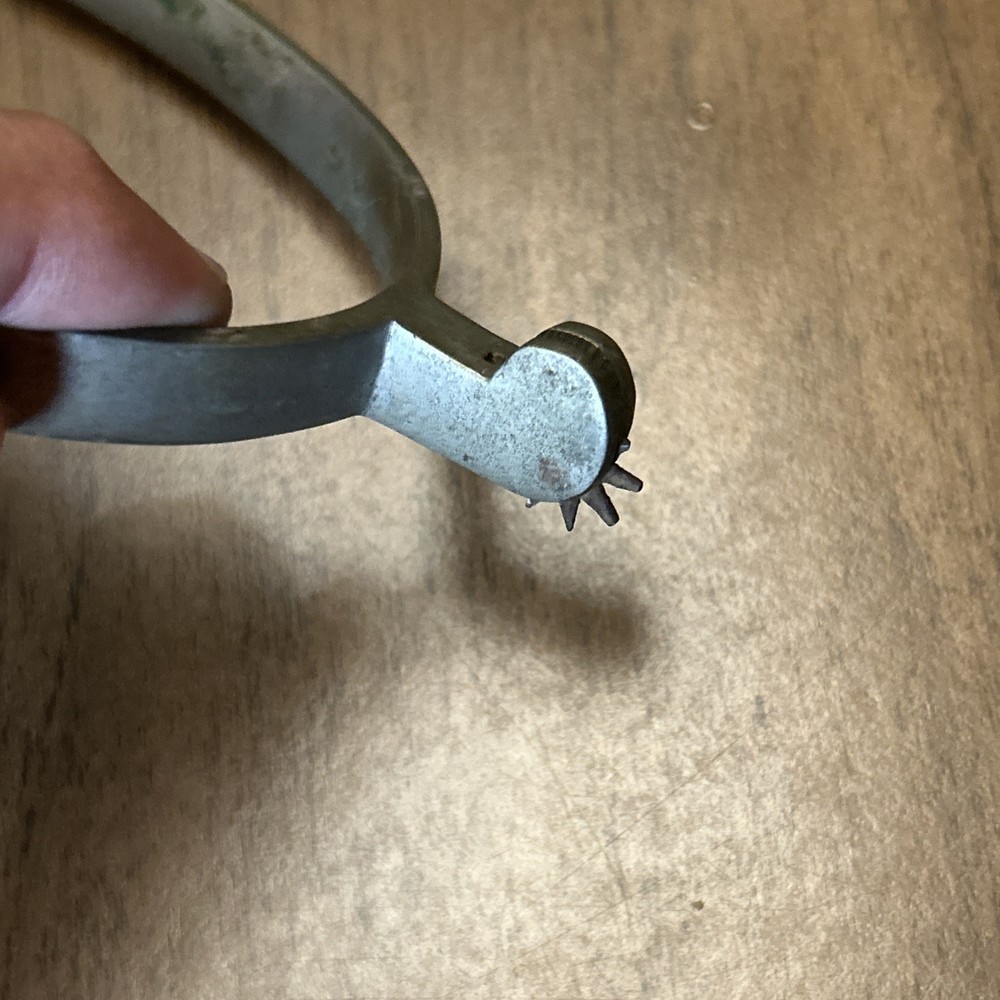 Vintage Super 2 Riding Spurs- Solid Nickel Silver - Preowned Used Condition