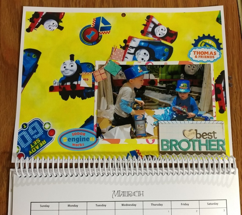 2026 Premade - Unaltered 8x8 Blank Scrapbook Calendar
