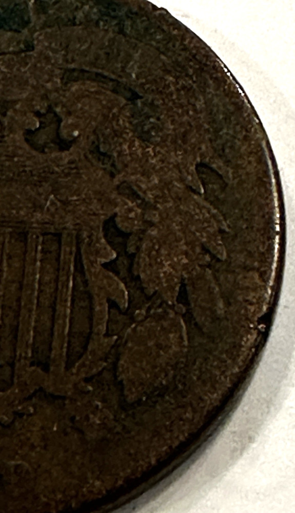 1864 two cent piece large motto LME