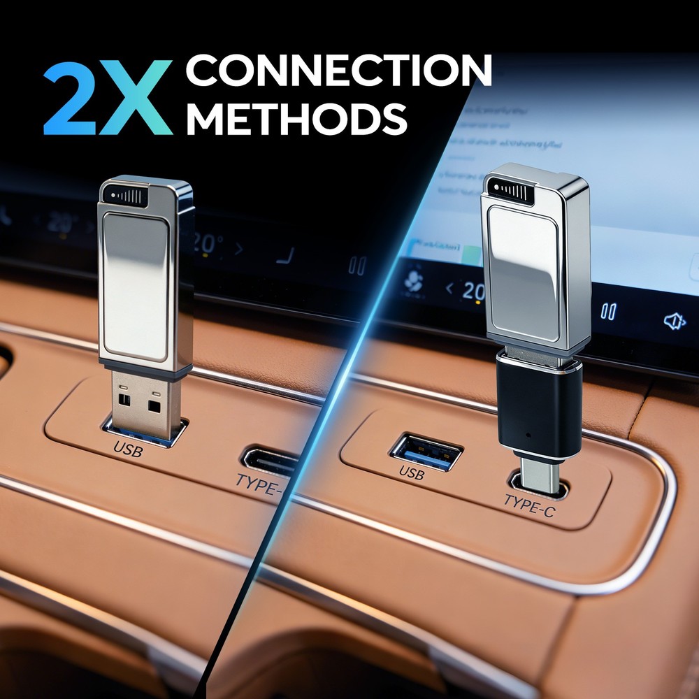 Andream Wireless CarPlay Adapter for Apple iPhone Multi-User Seamless Connection