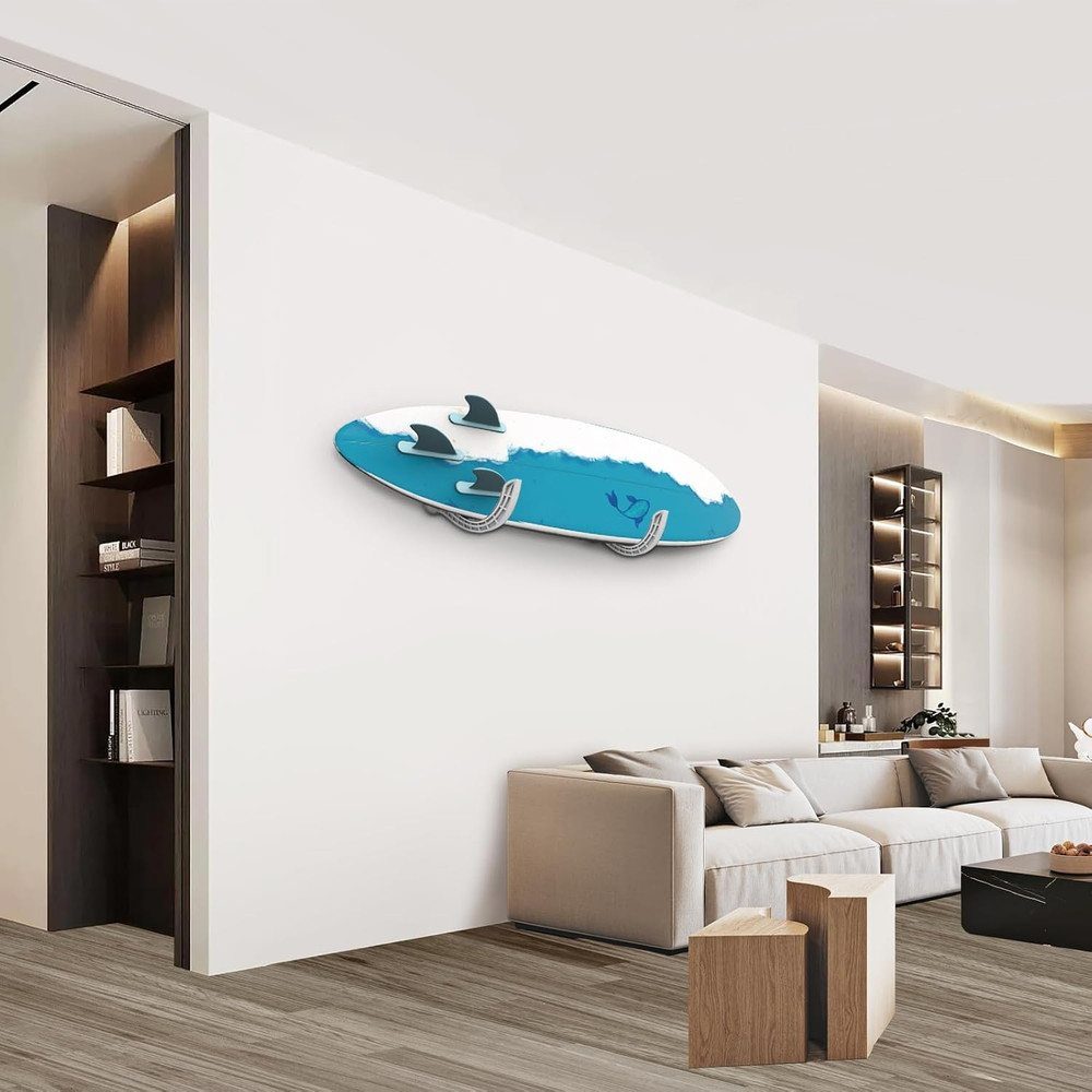 TWO STONES Surfboard Rack | Wall Mount for Surfboards & Paddle Boards (Grey)