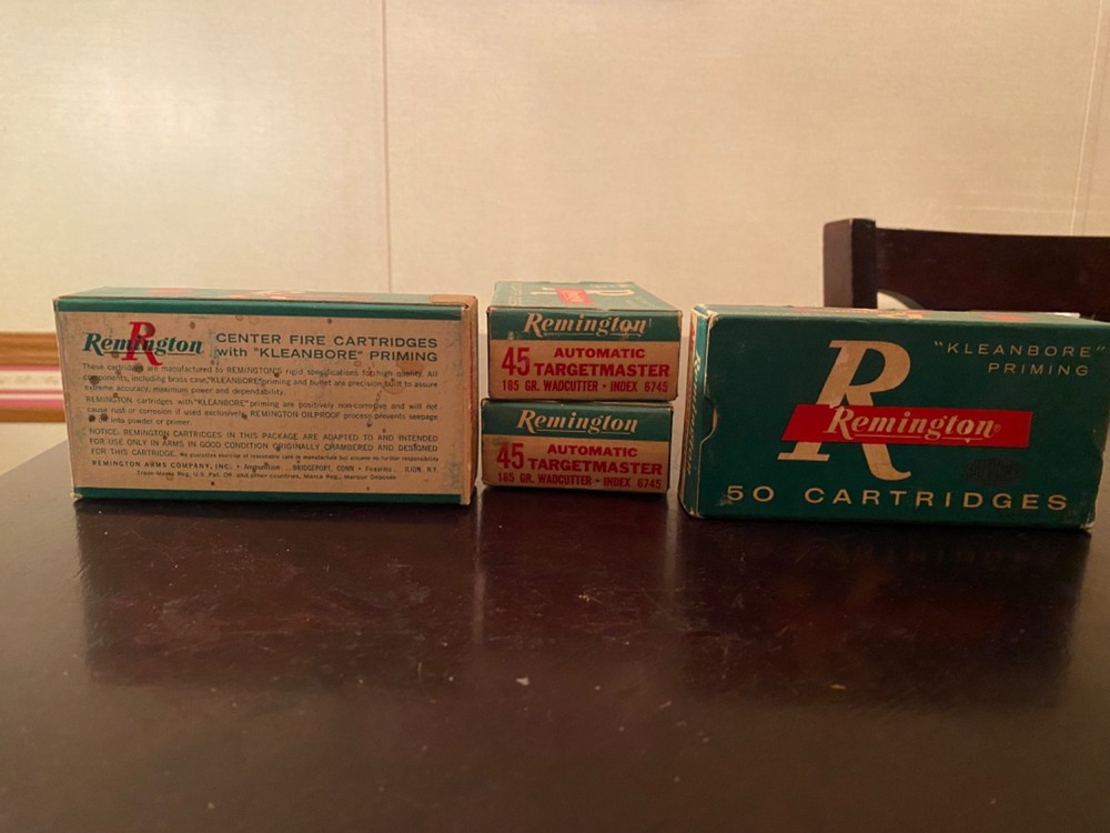 [Vintage Remington 45 acp targetmaster empty ammunition boxes]