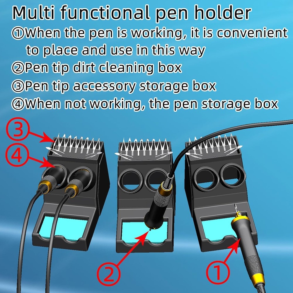 Wood Burning Kit Adjustable Temperature Pyrography Pen Tool Set for Crafts