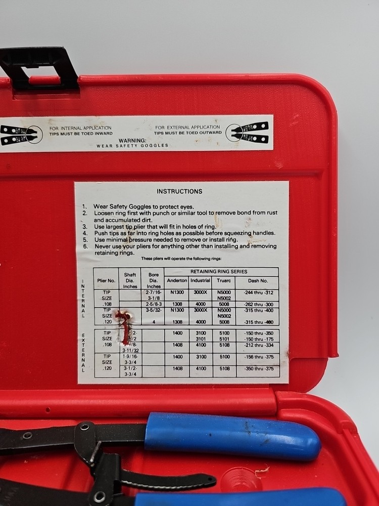 Blue-Point PR-50A Heavy Duty Replaceable Tip Plier Set