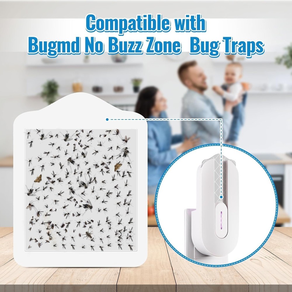 20 Pack Flying Insect Trap Refill Compatible with Bugmd No Buzz Zone Bug Trapper