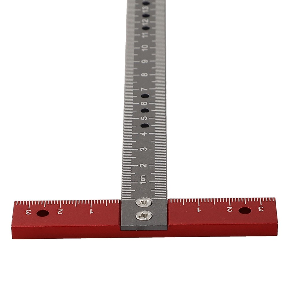 T-shape positioning ruler with high-precision measuring functions