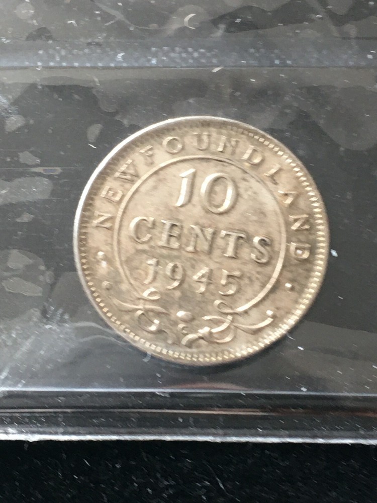 1945c Newfoundland, ¢10 Cent, ICCS Graded, **AU-55**