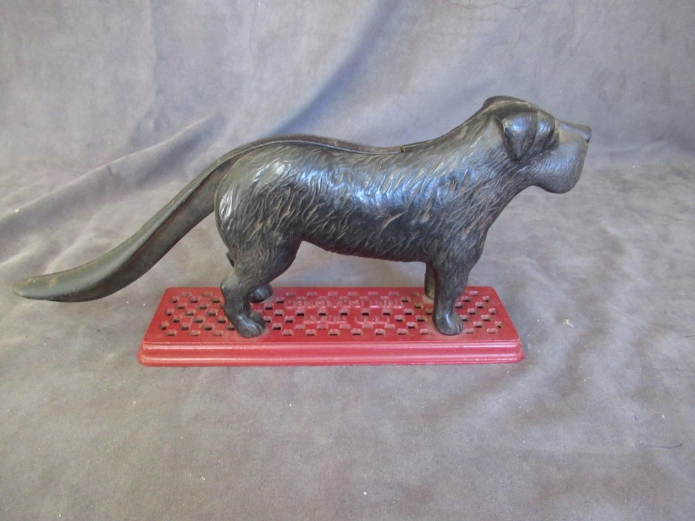Antique Harper Supply Chicago Cast Iron DOG TRAY NUT CRACKER