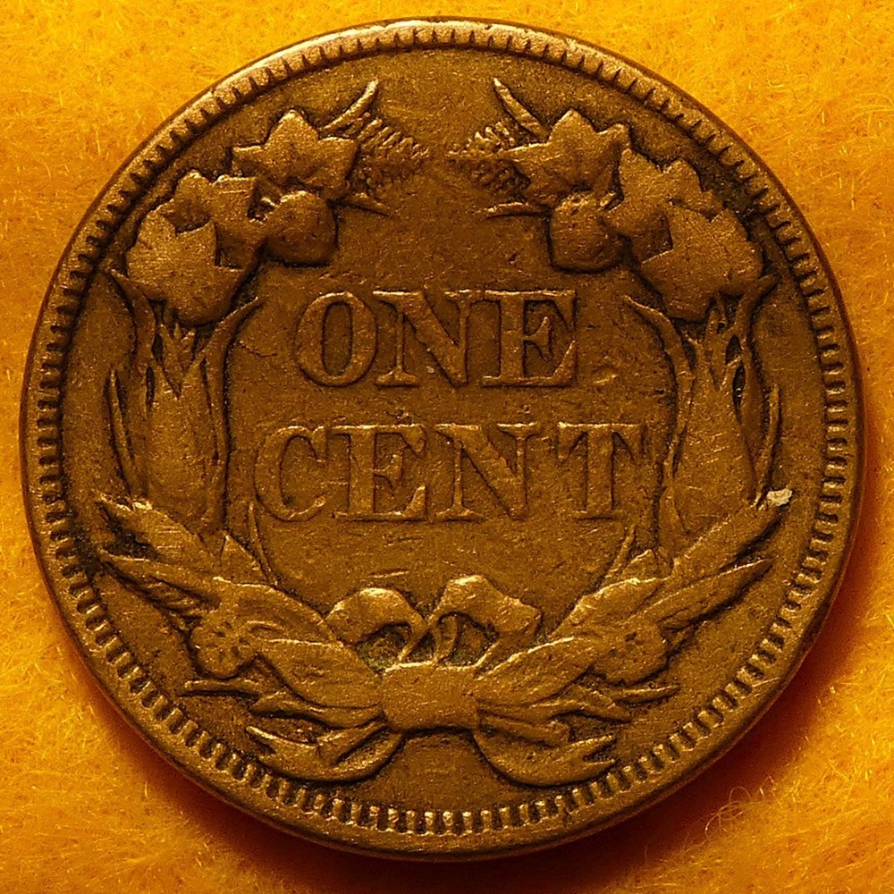 1857 Flying Eagle Cent with nice feather details