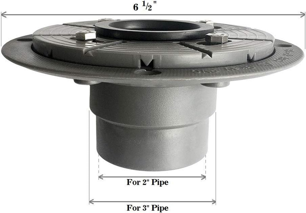 PVC Shower Drain Base Kit Include 2“ PVC Shower Drain Base Flange, Threaded Adju