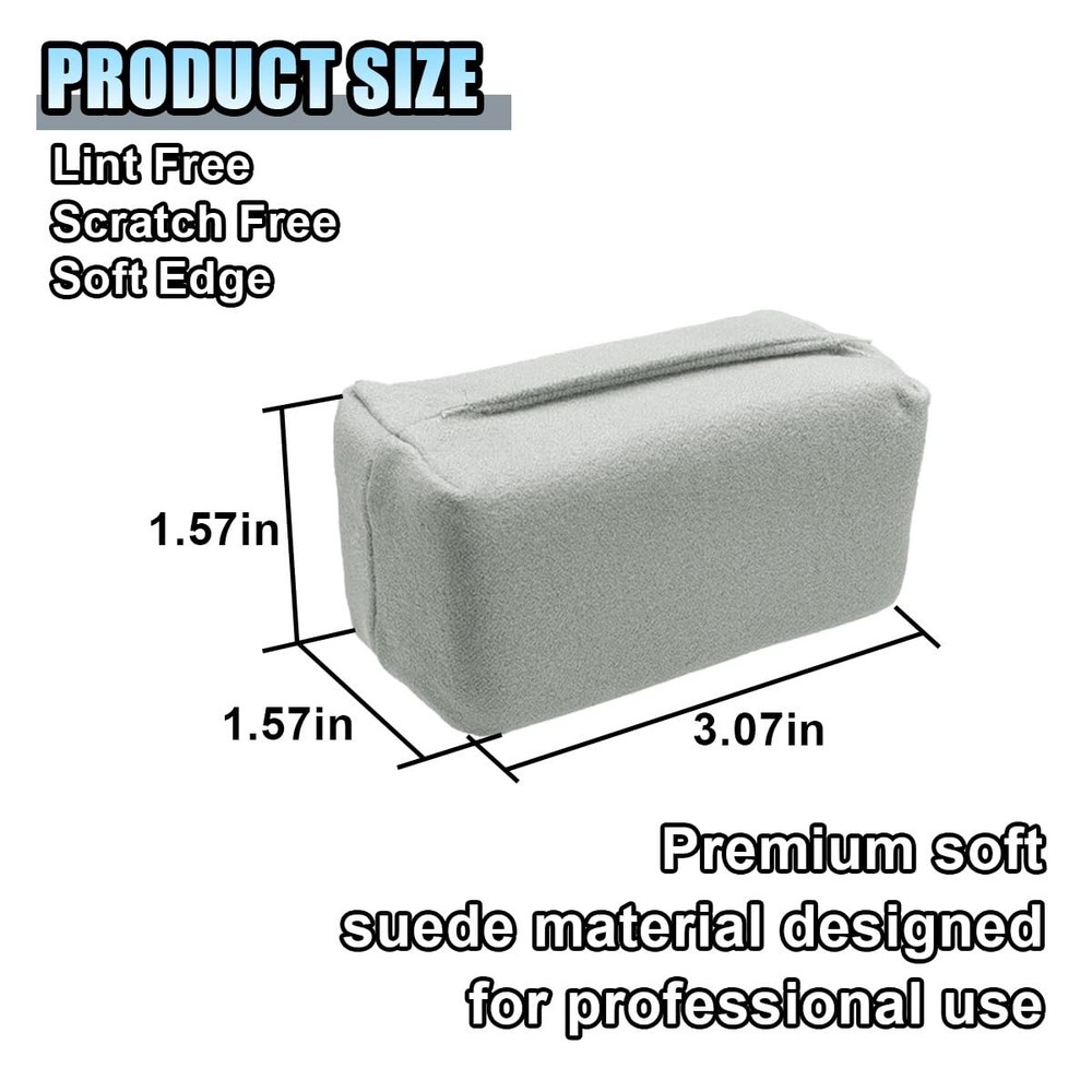 Suede Microfiber Applicator Pad, Ceramic Coating Sponge 2PCS, Gray