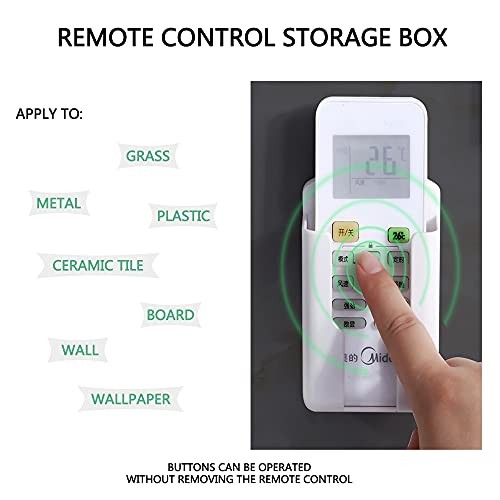 2 Pcs Wall Mount Remote Control Holder Media Player Controller Holder, Small