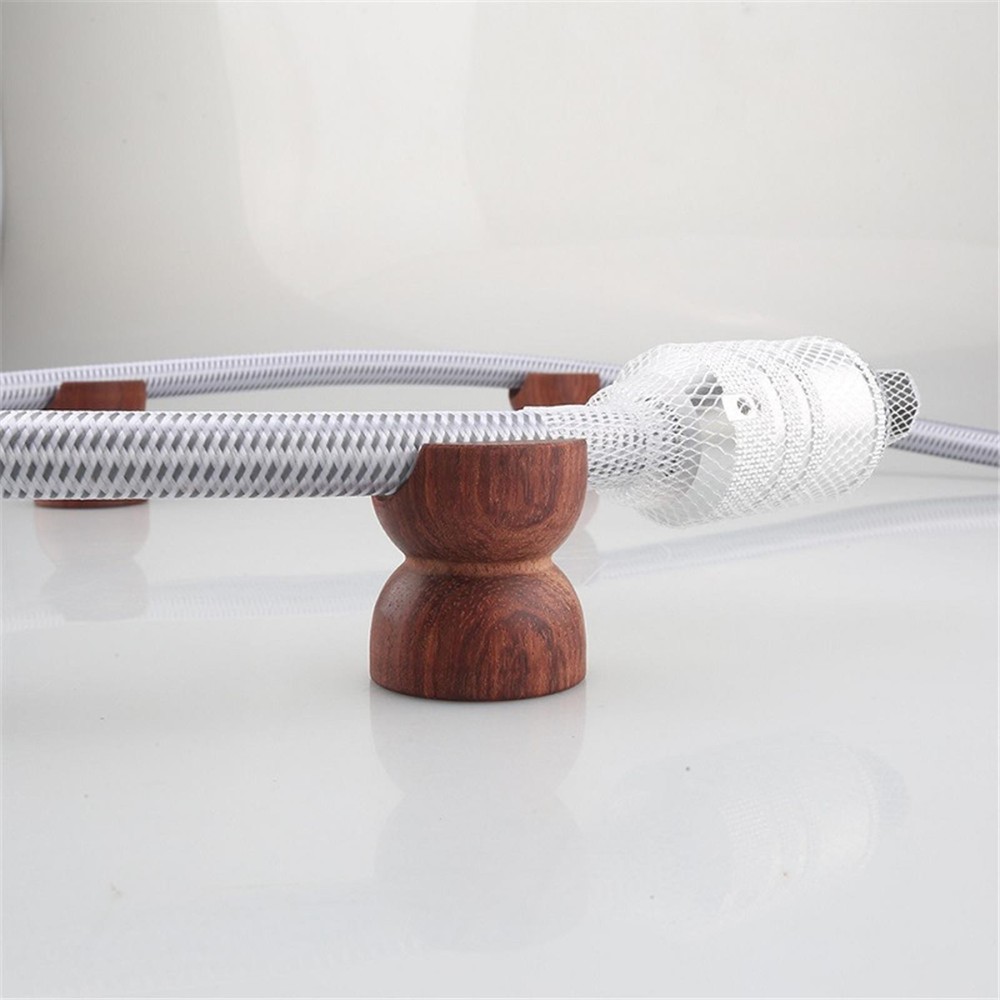 45mm HiFi Rose Wood Speaker Insulation Wire Holder Bracket Support Cable Stand E